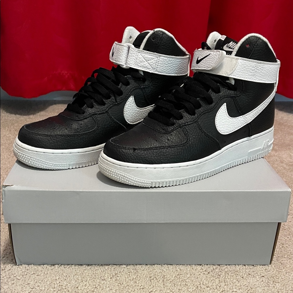 Nike Kids Black and White High-Top Sneakers